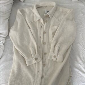 Maurices Ivory Knit Collared Top